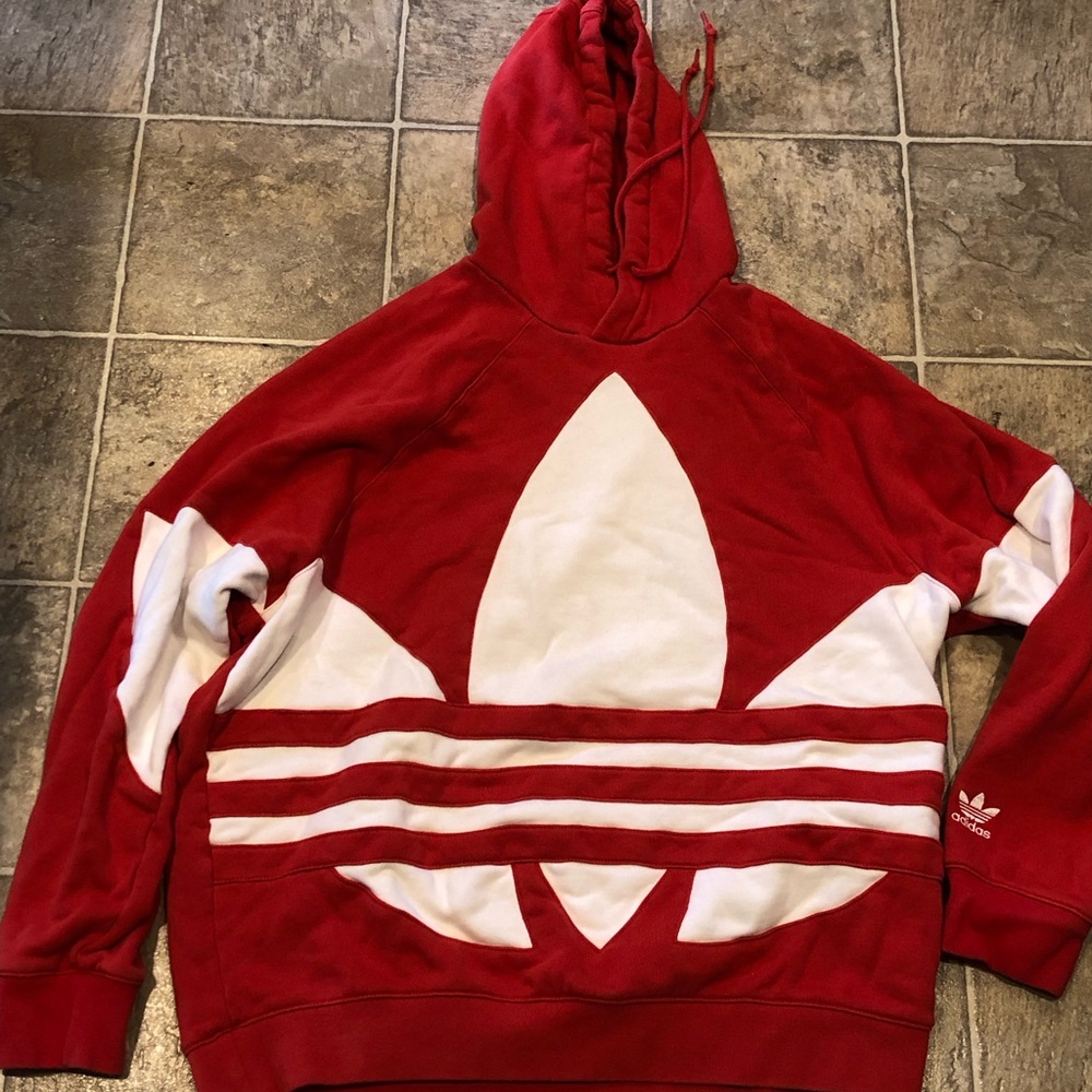 Red Adidas hoodie